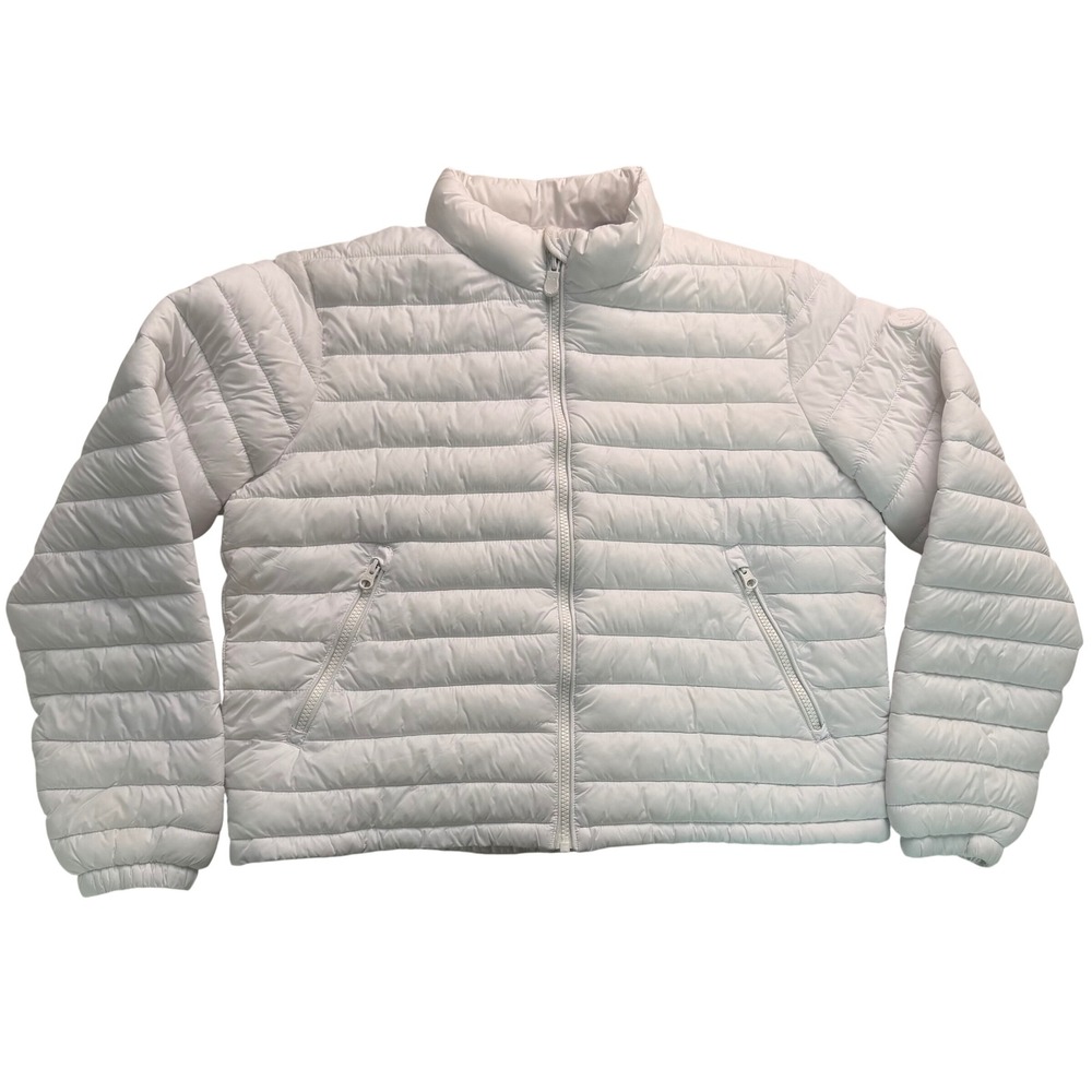Save The Duck Ultra Light Puffer Jacket White Plumtech Synthetic Down Womens M